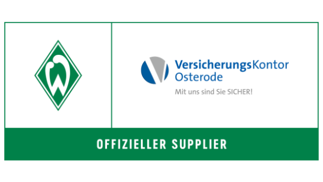 Das Versicherungskontor Osterode am Harz ist Supplier des Werder Bremen